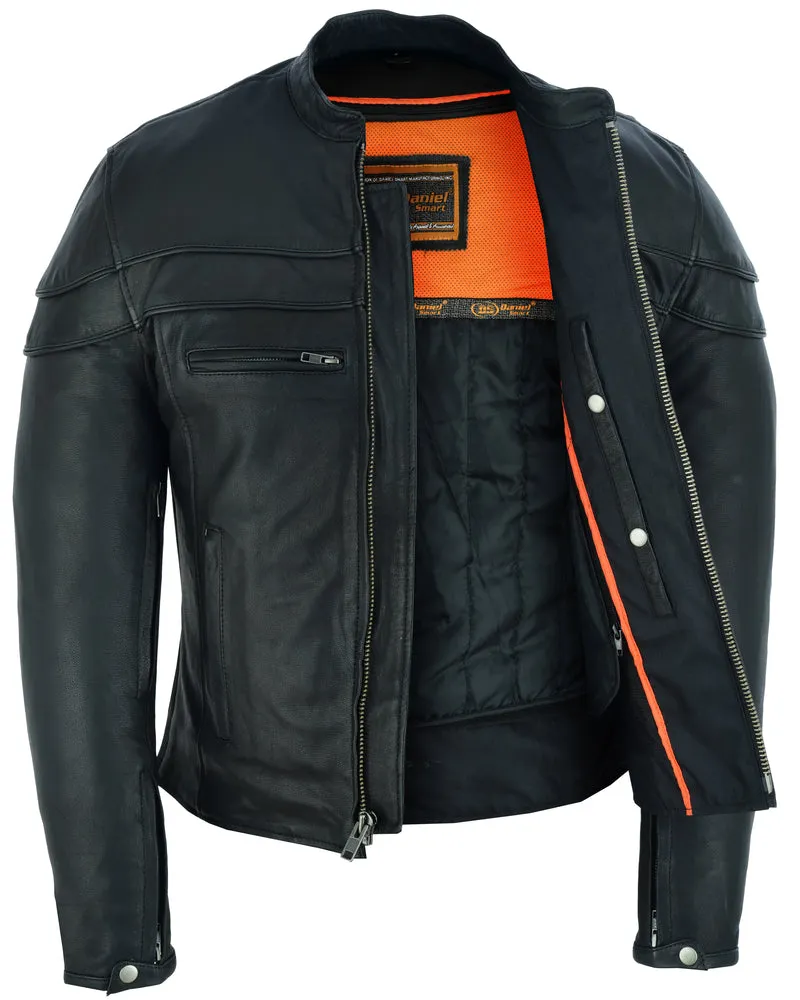 Men's Sporty Scooter Leather Jacket