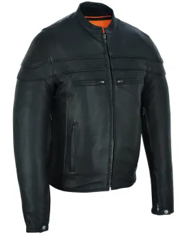 Men's Sporty Scooter Leather Jacket