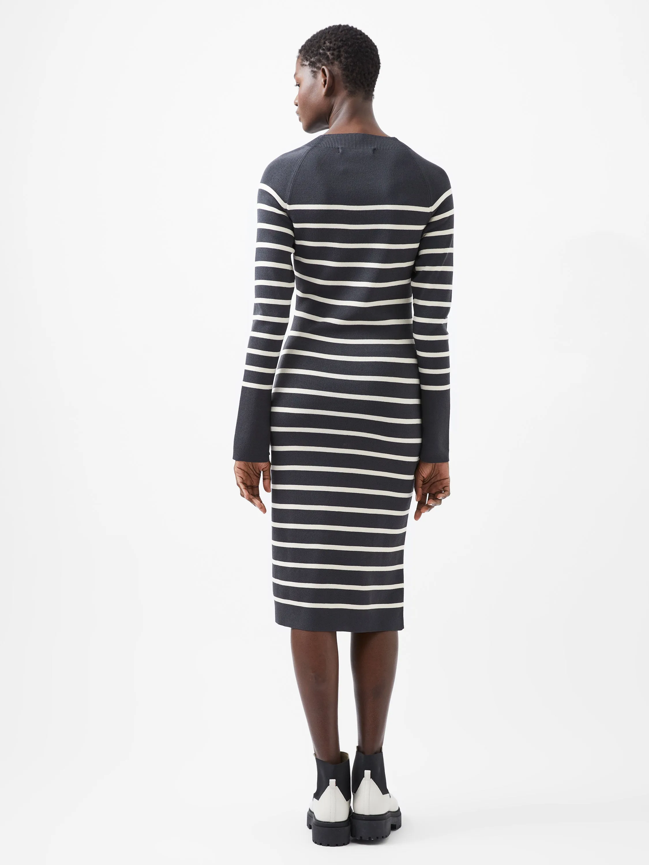 Milena Striped Knit Midi Dress