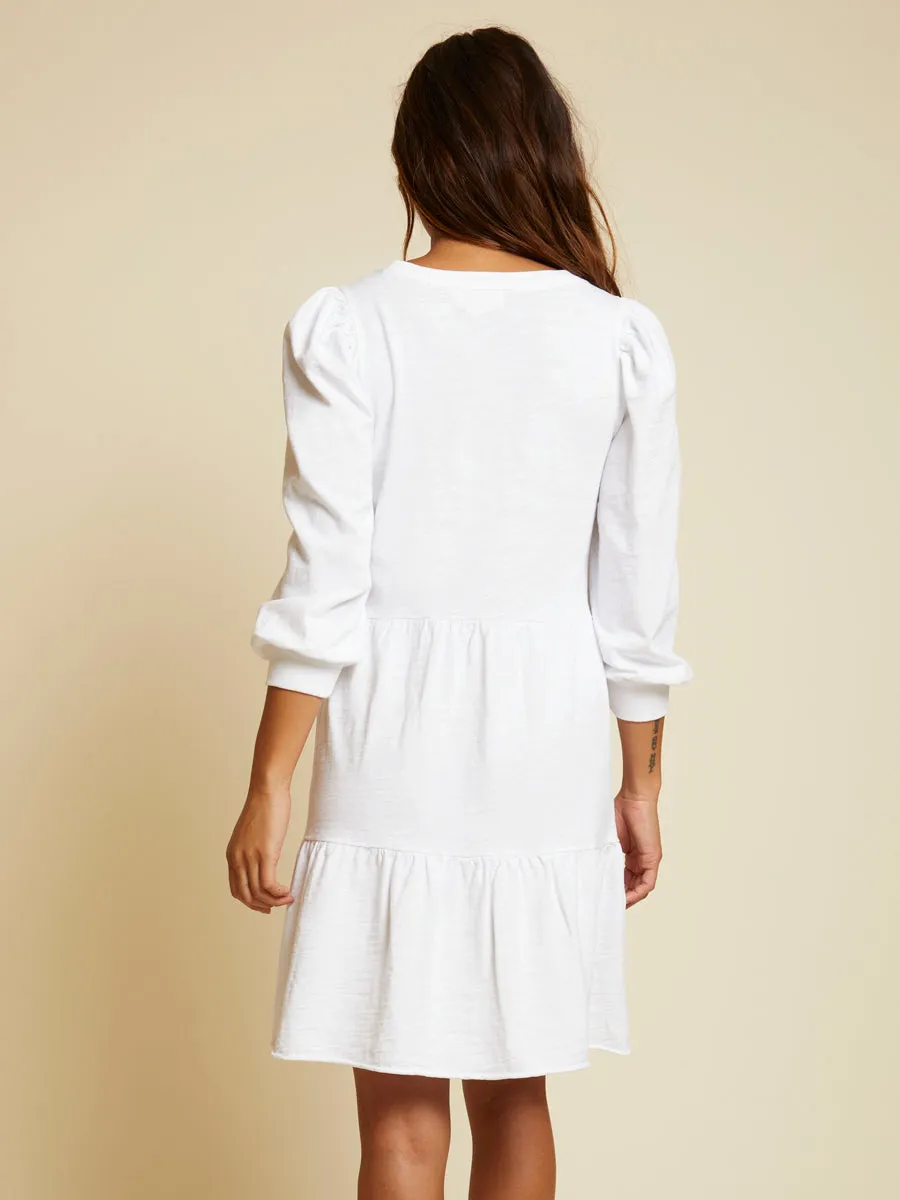 Nation LTD - Bettina Easy Peasant Dress in Optic White