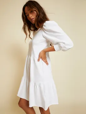 Nation LTD - Bettina Easy Peasant Dress in Optic White