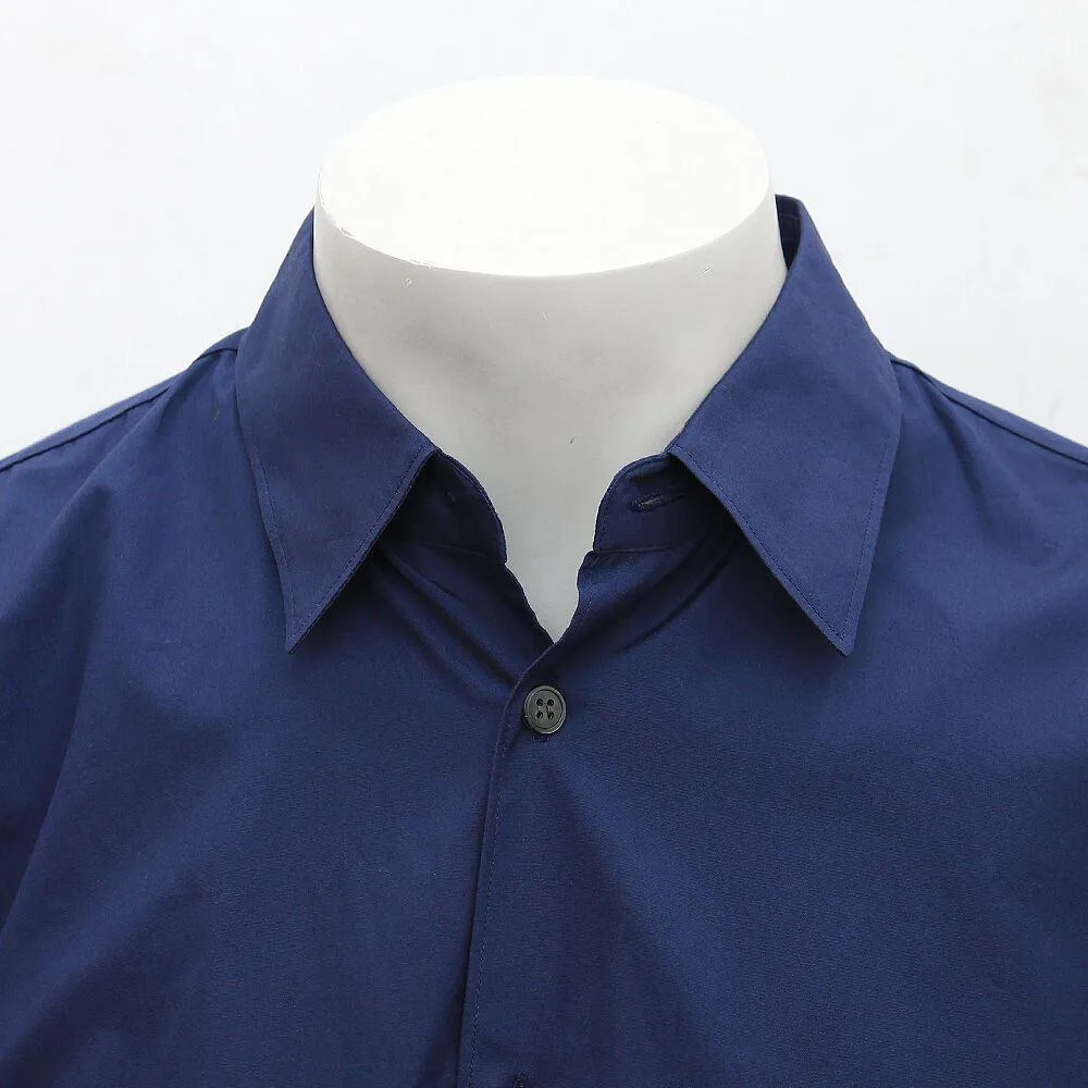 Navy Blue Cotton Shirt