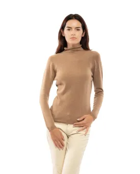 NEW FALL 24 - Women's Ultralight Cashmere Raglan Turtleneck Camel