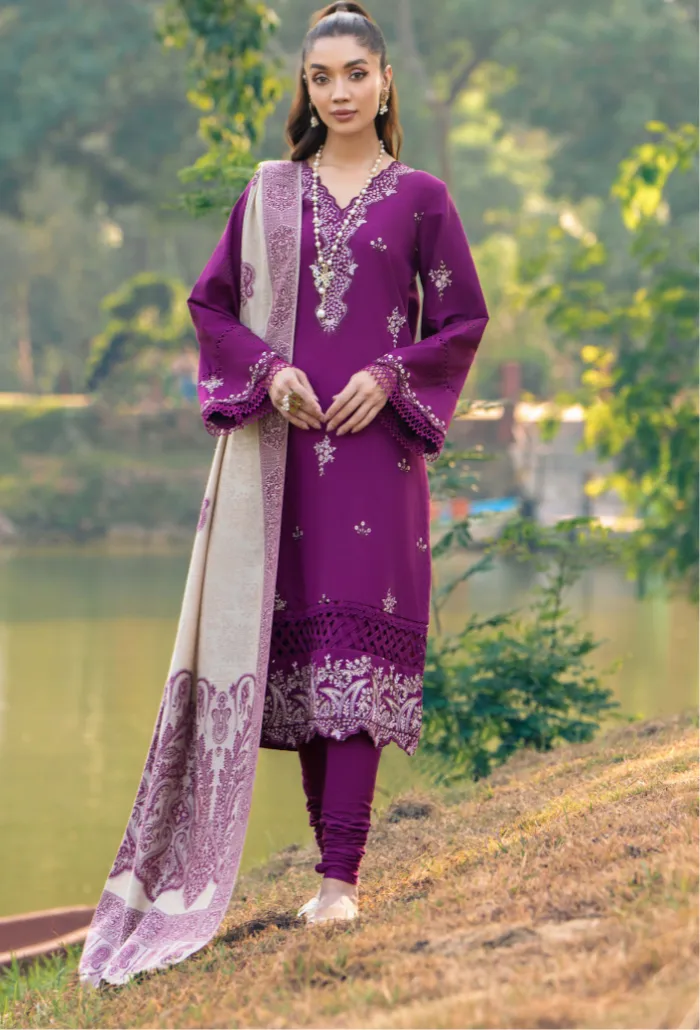 Onora By Humdum Unstitched 3 Piece Emb Khaddar Winter Collection'2024-D-03