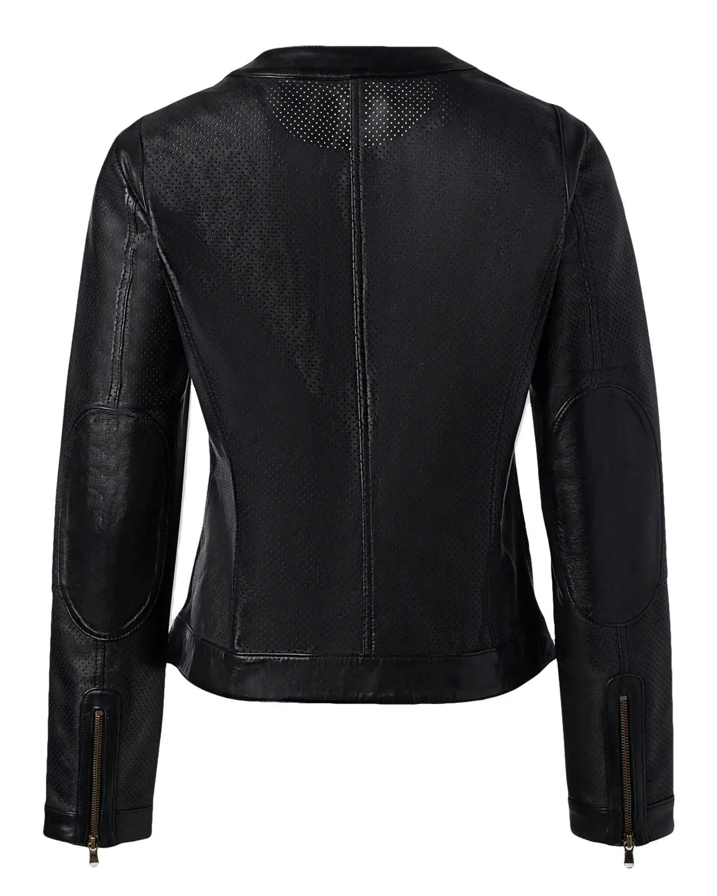 Perforated Leather Moto Jacket