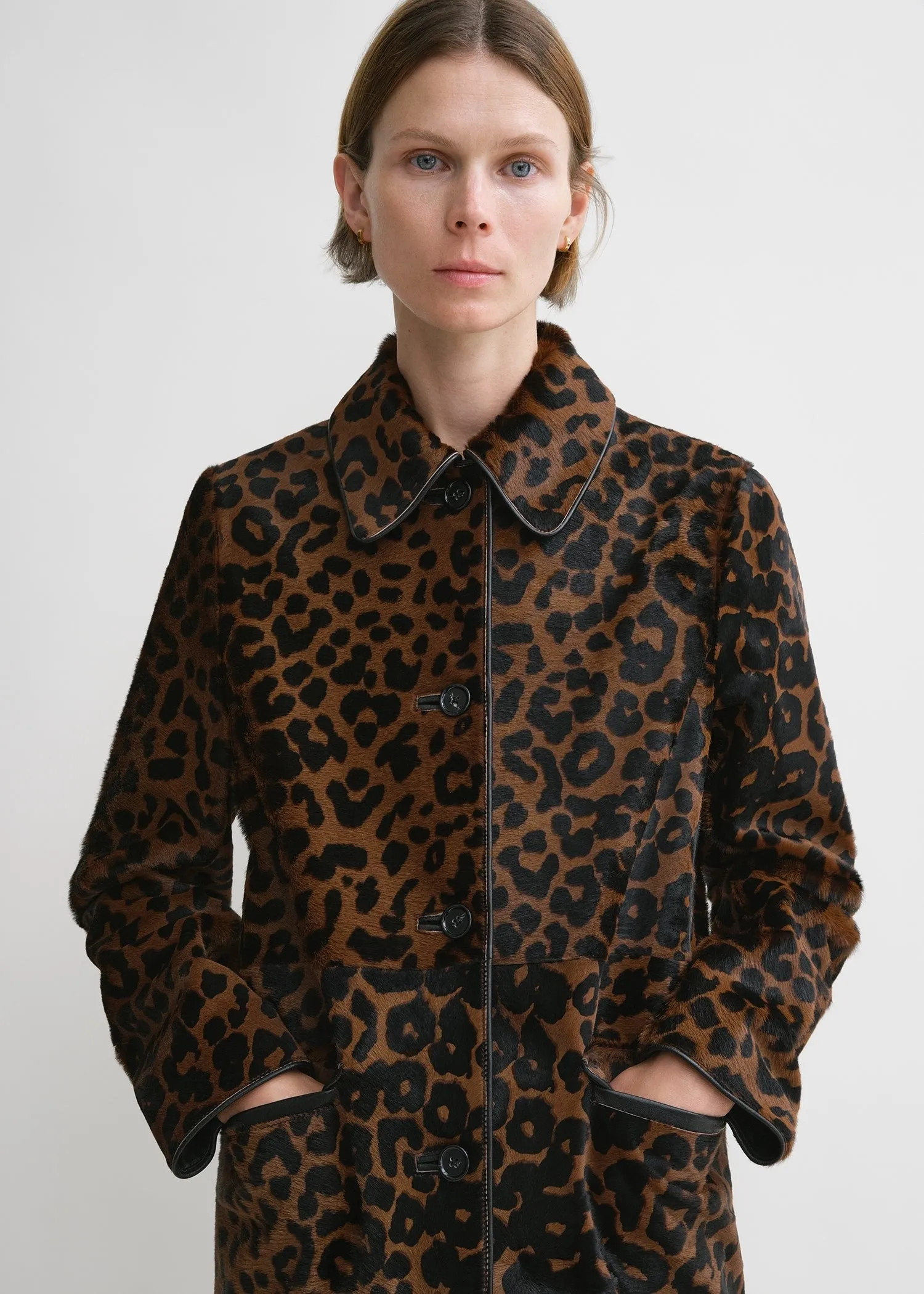 Pony hair coat leopard