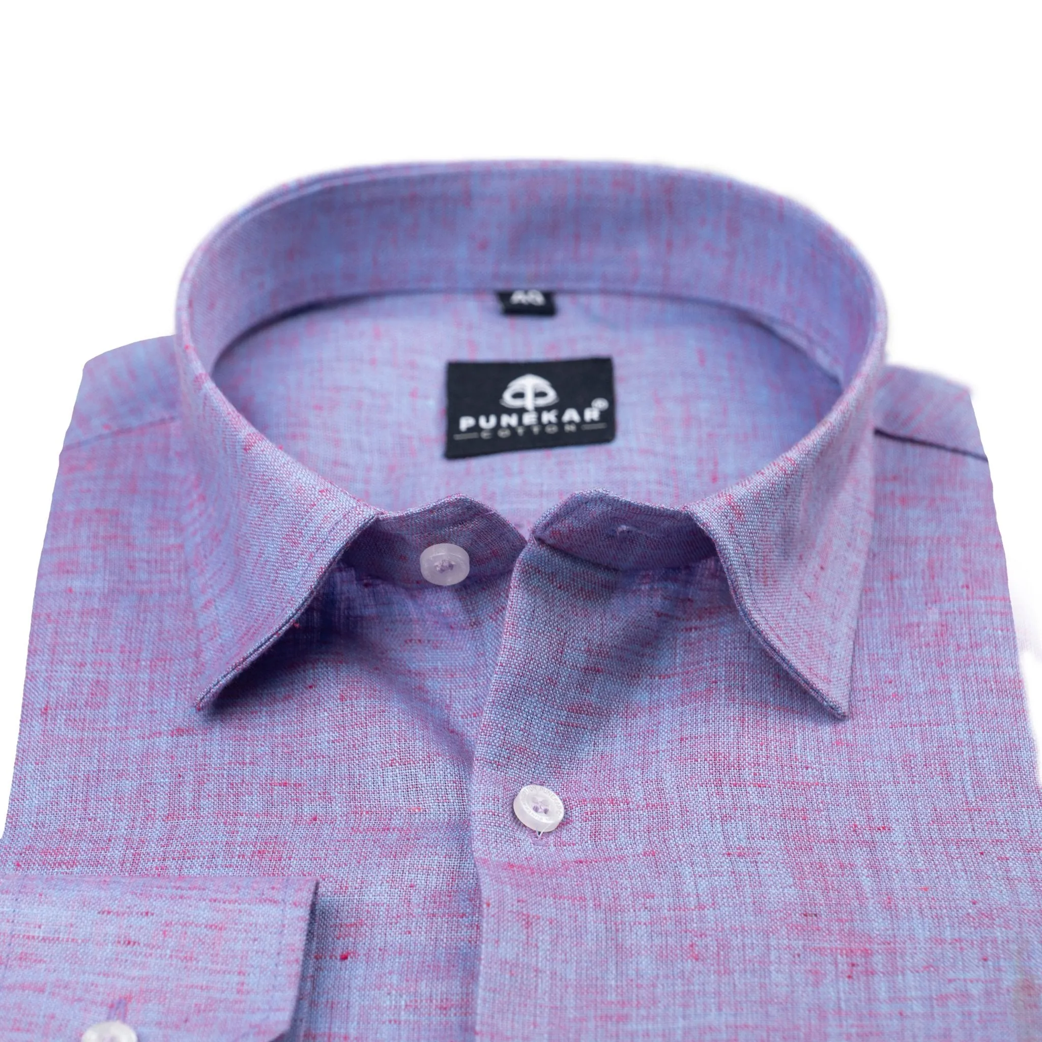 Purple Color Poly Cotton Shirt For Men