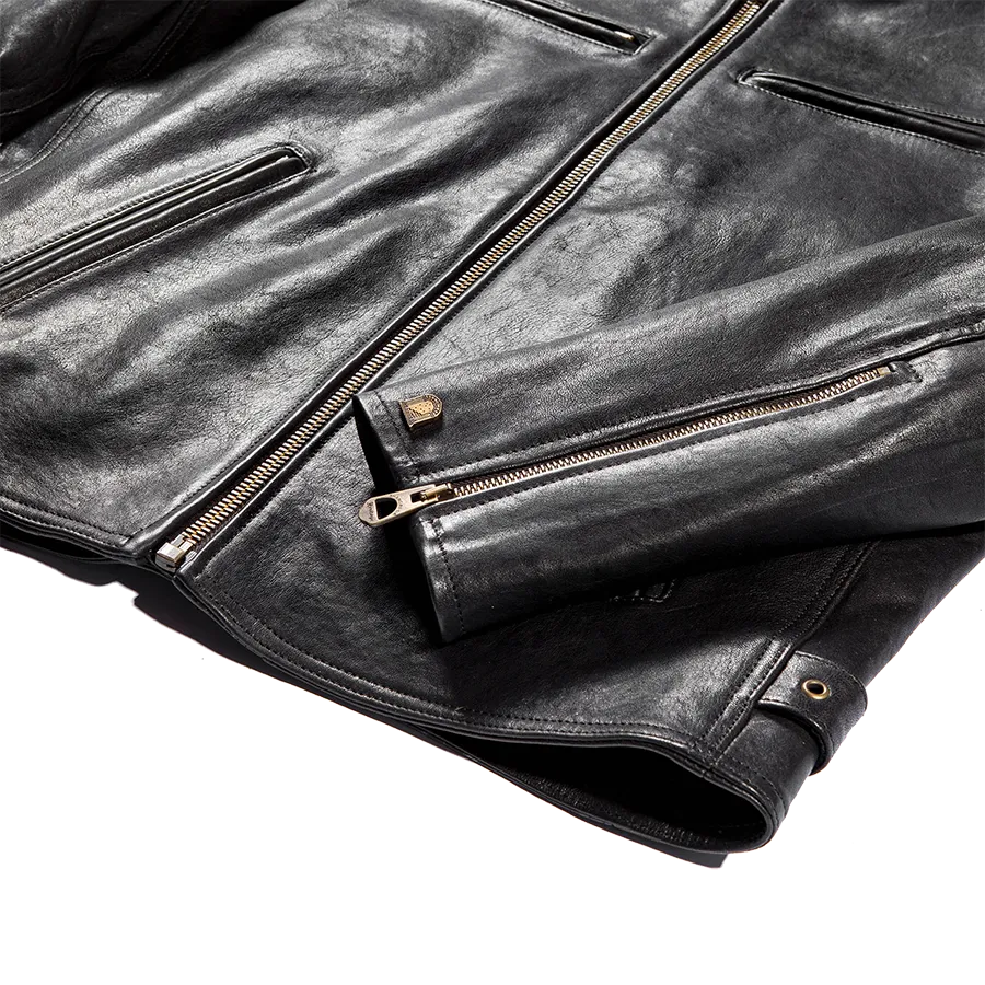 "Café Racer" Leather Jacket - Black