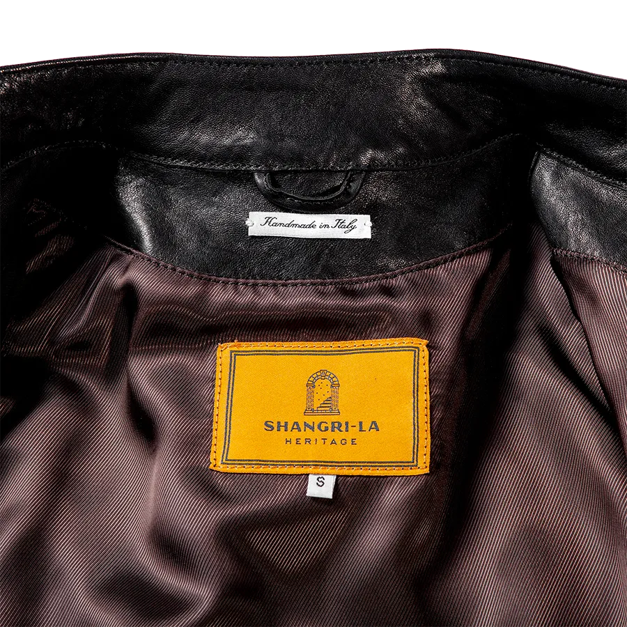 "Café Racer" Leather Jacket - Black