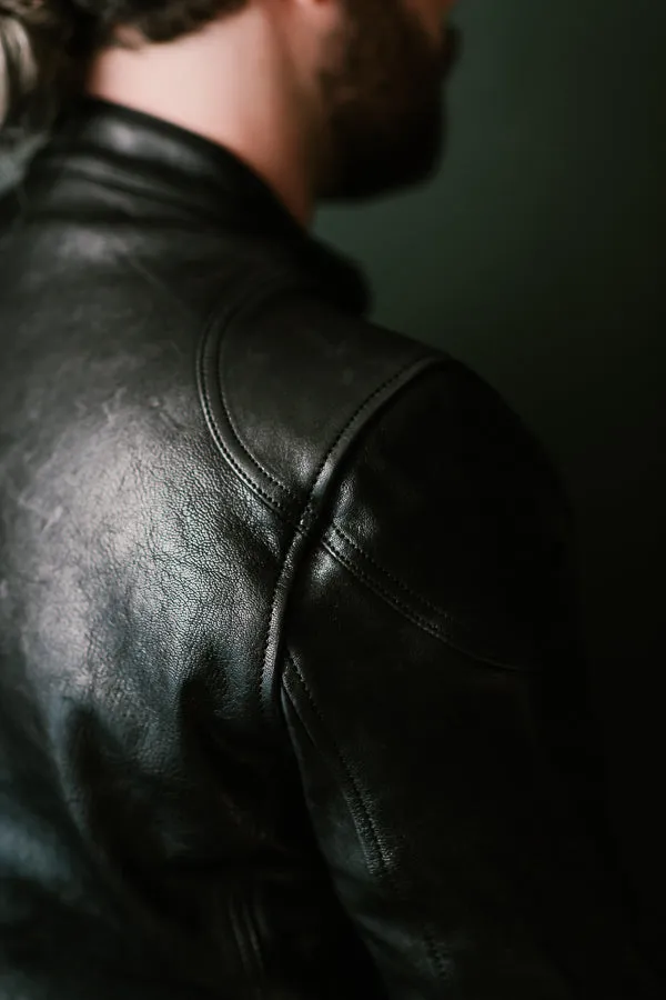 "Café Racer" Leather Jacket - Black