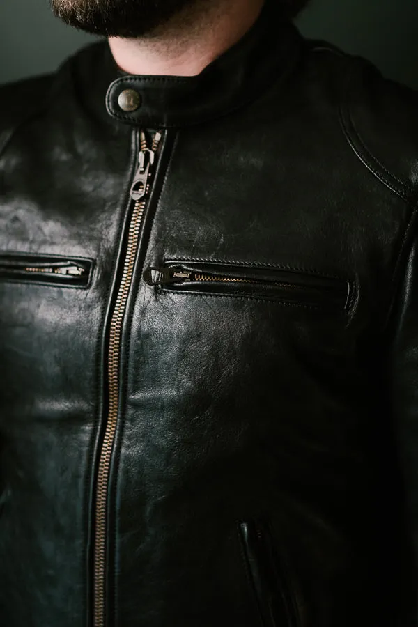 "Café Racer" Leather Jacket - Black