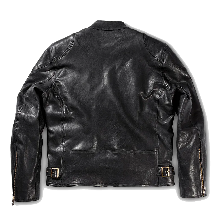 "Café Racer" Leather Jacket - Black