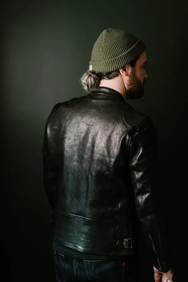 "Café Racer" Leather Jacket - Black