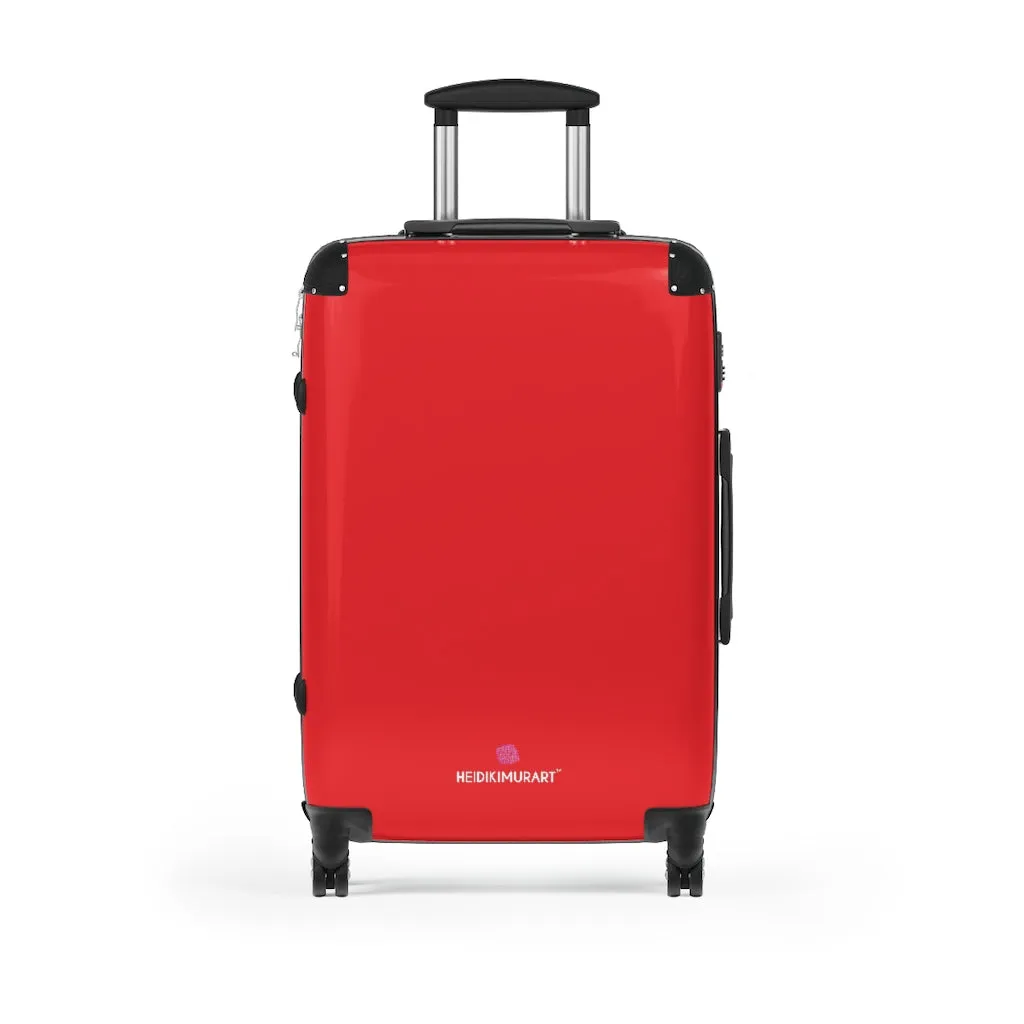 Red Solid Color Suitcases, Modern Simple Minimalist Designer Suitcase Luggage (Small, Medium, Large)