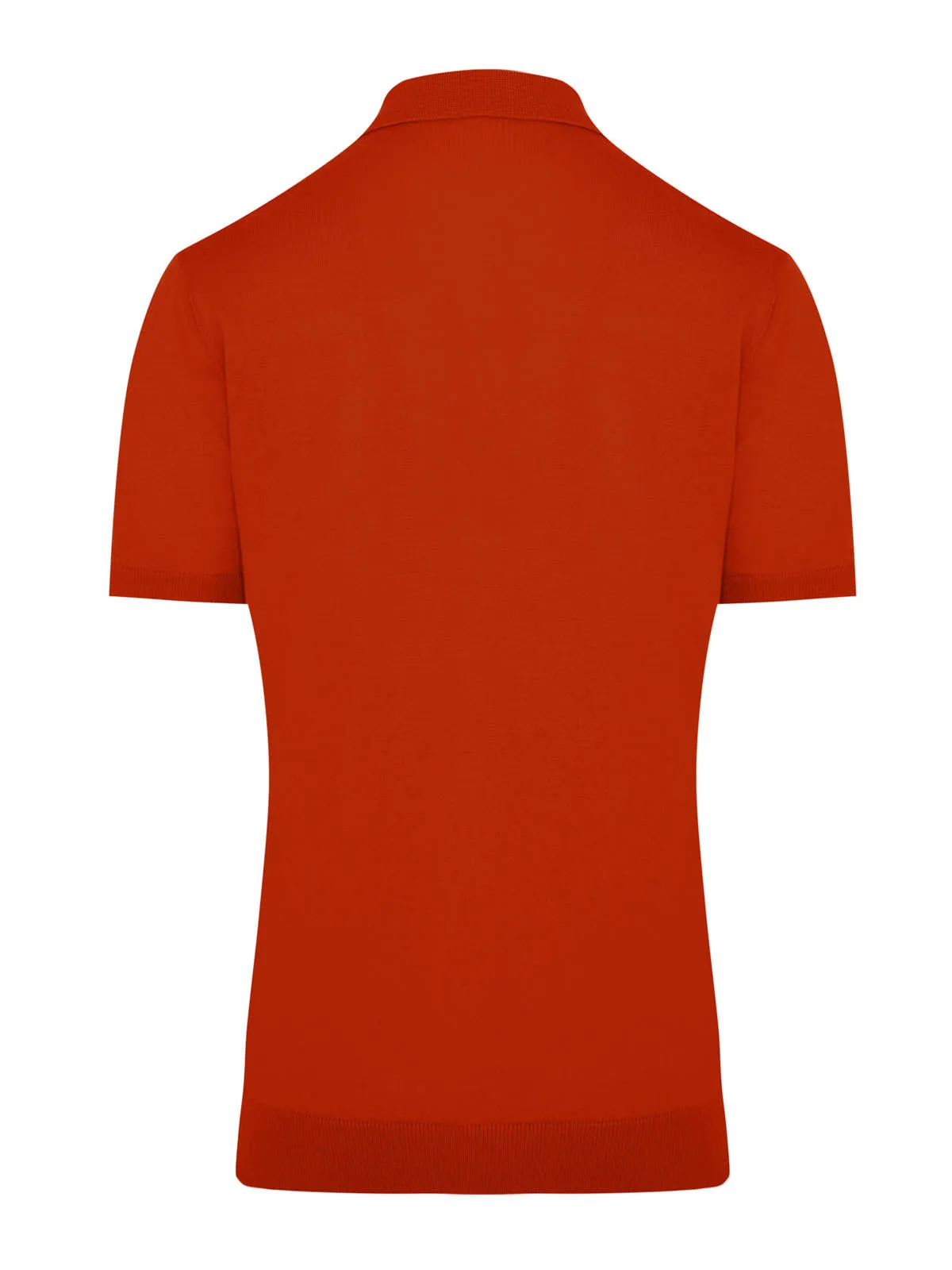 Regular Fit Cotton Blend Orange Polo T-Shirt