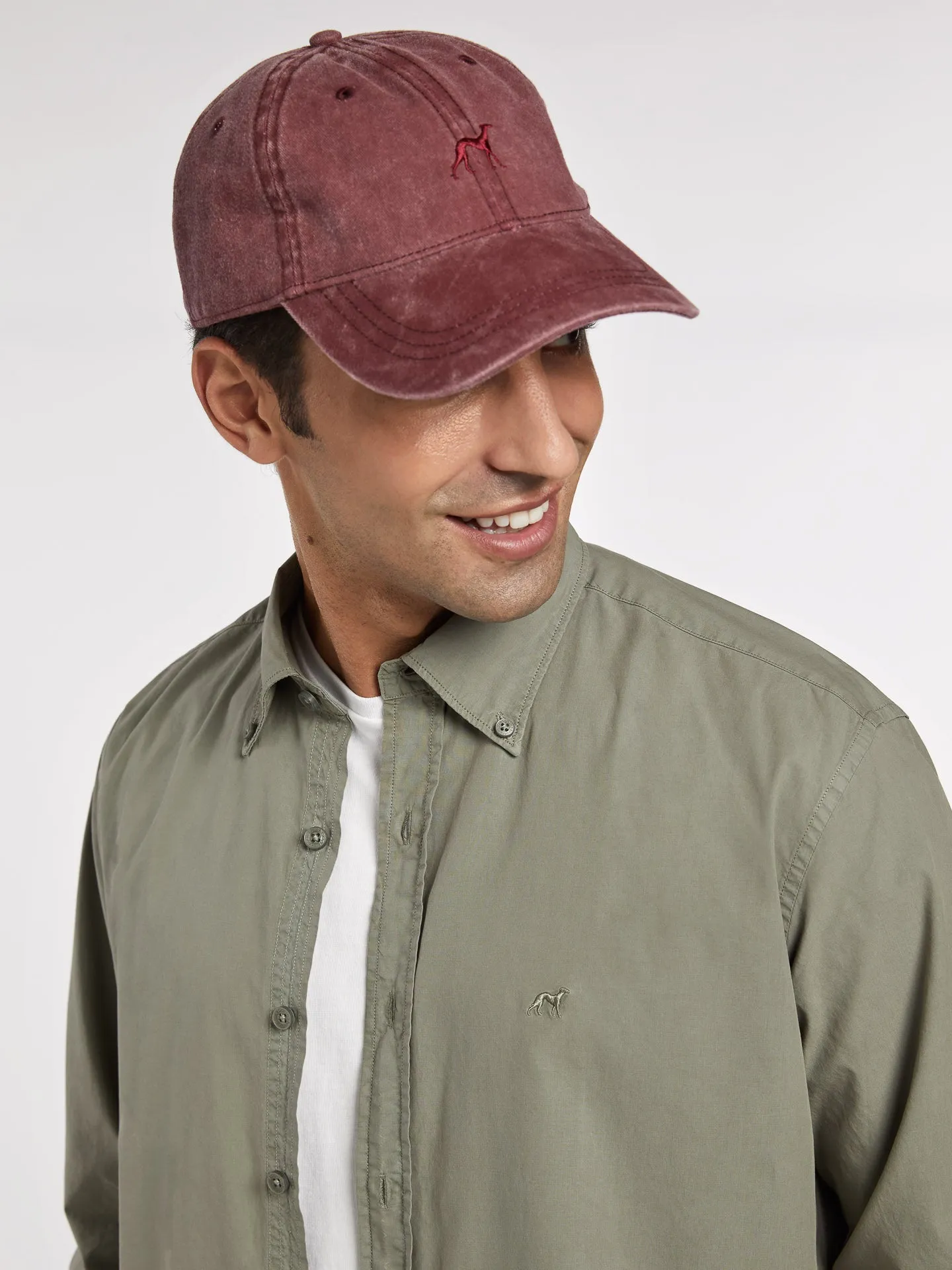 Regular fit plain over dye poplin shirt