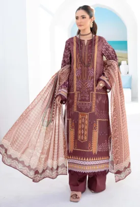 Saira Bano By Humdum Unstitched 3 Piece Emb Lawn Collection'2024-D-07