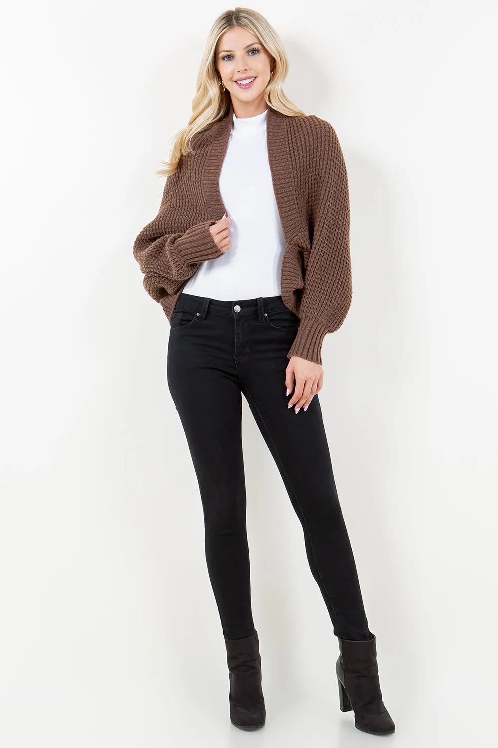 SH-4309 Solid Color Shrug