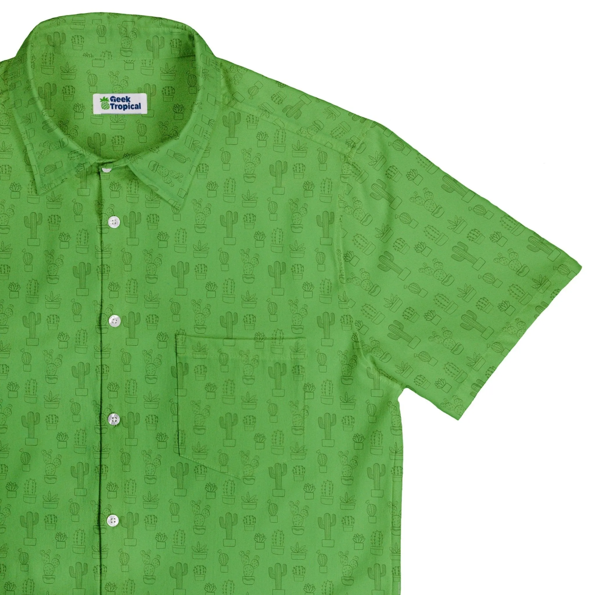 Simple Cactus Button Up Shirt