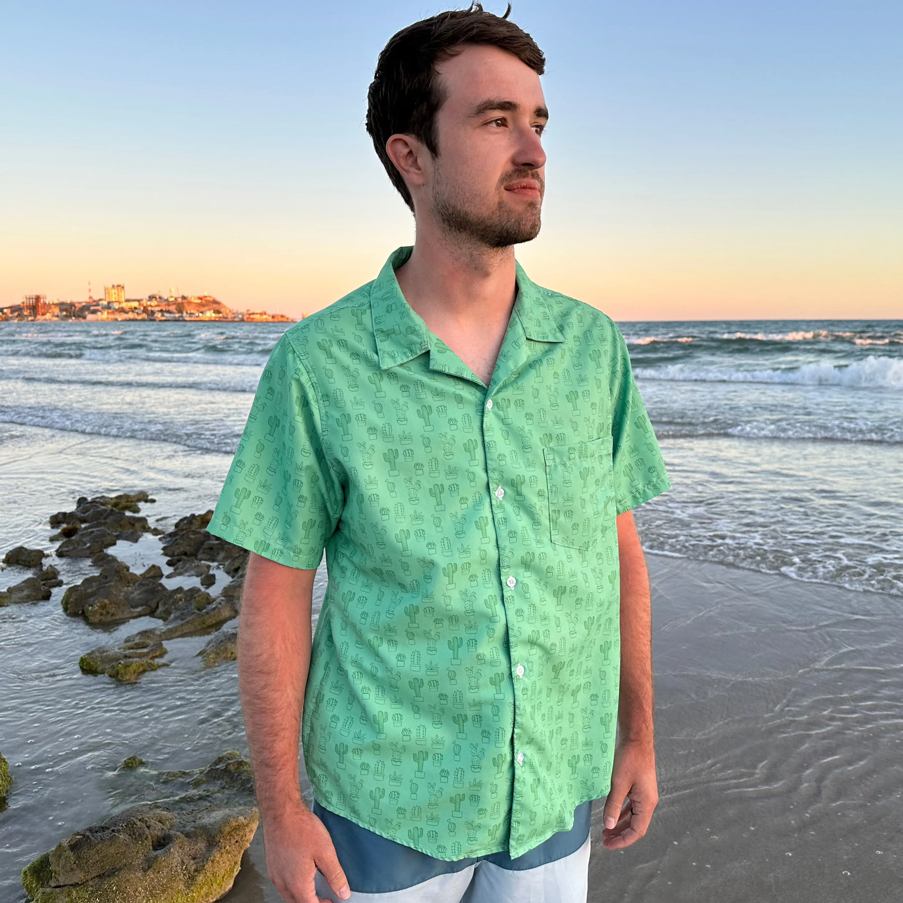 Simple Cactus Button Up Shirt