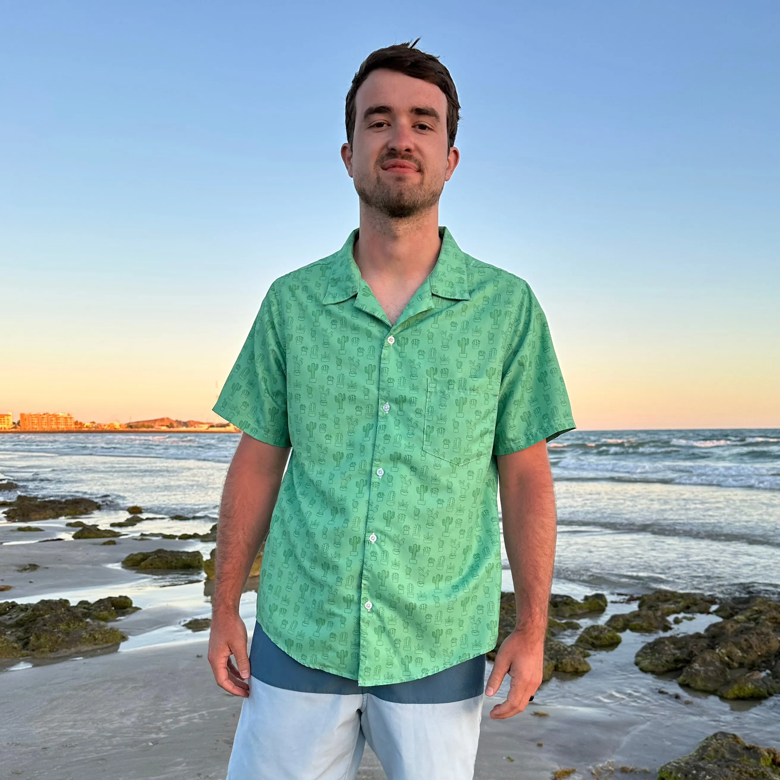 Simple Cactus Button Up Shirt