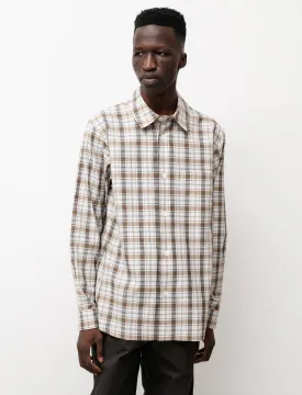 Simple Shirt Check Cotton Stone Green