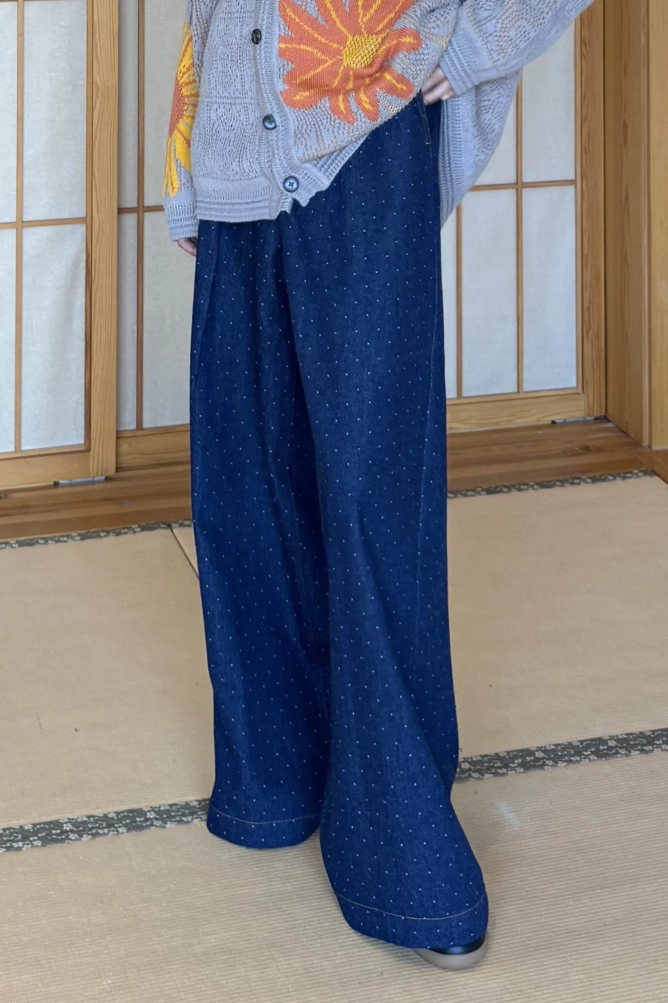 Speckled Wide Leg Pants