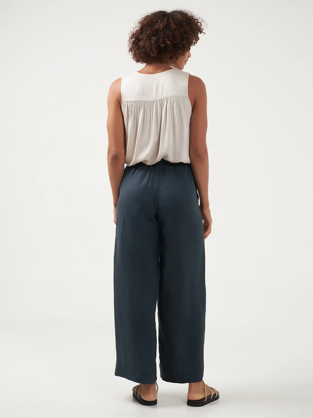 Sundara Linen Pants Charcoal