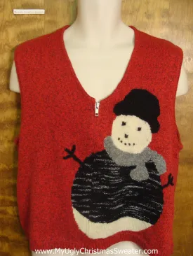 Tacky Snowman Funny Christmas Sweater Vest