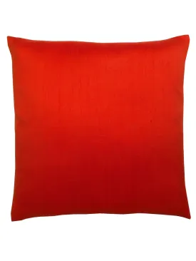 Thai Silk Solid Pillow Hot Orange