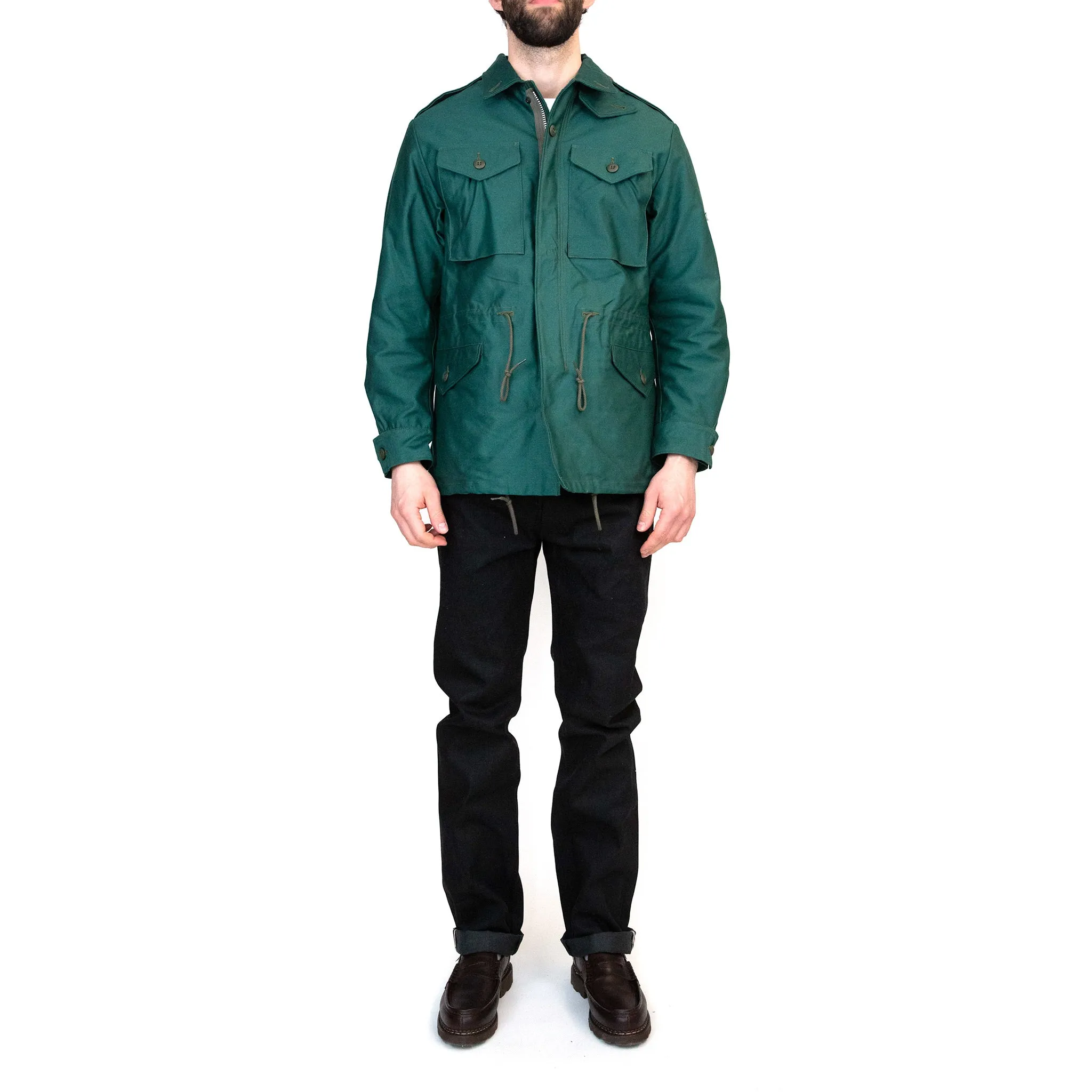 The Real McCoy's MJ21007 Coat, Man's, Cotton Wind Resistant Aggressor Green