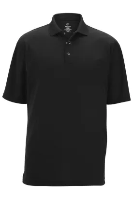 Unisex Snap Front Mesh Polo - Black