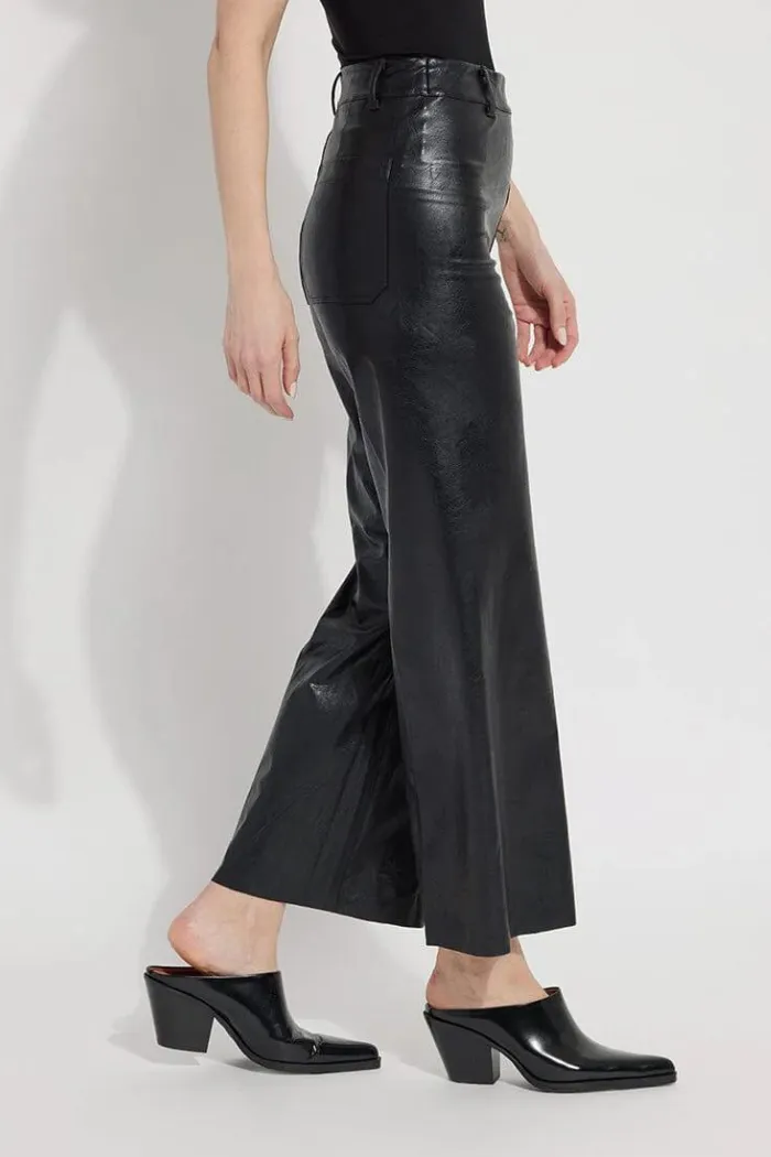 Vegan Leather Wide Leg Pant