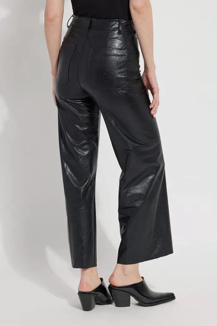 Vegan Leather Wide Leg Pant