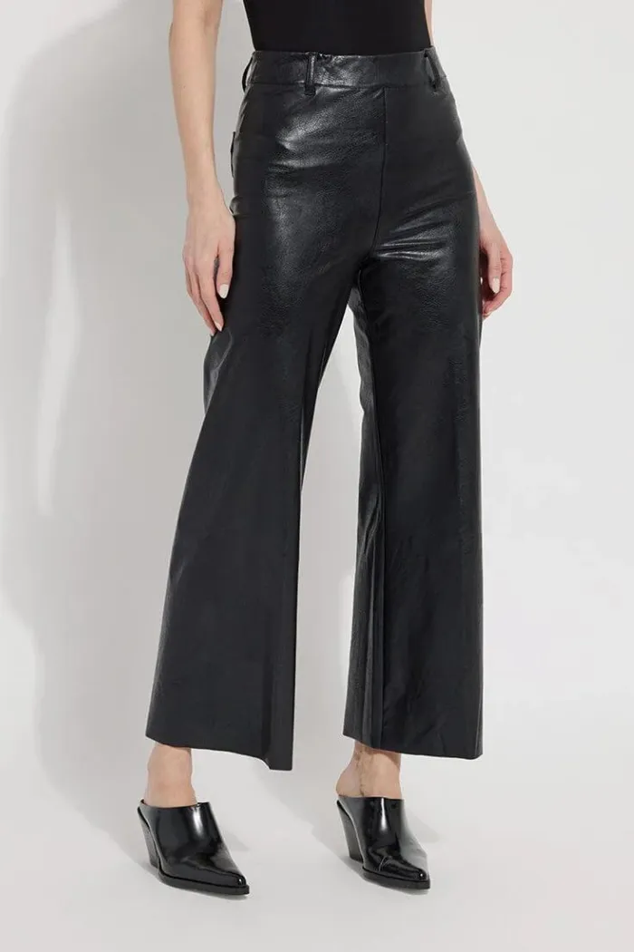 Vegan Leather Wide Leg Pant