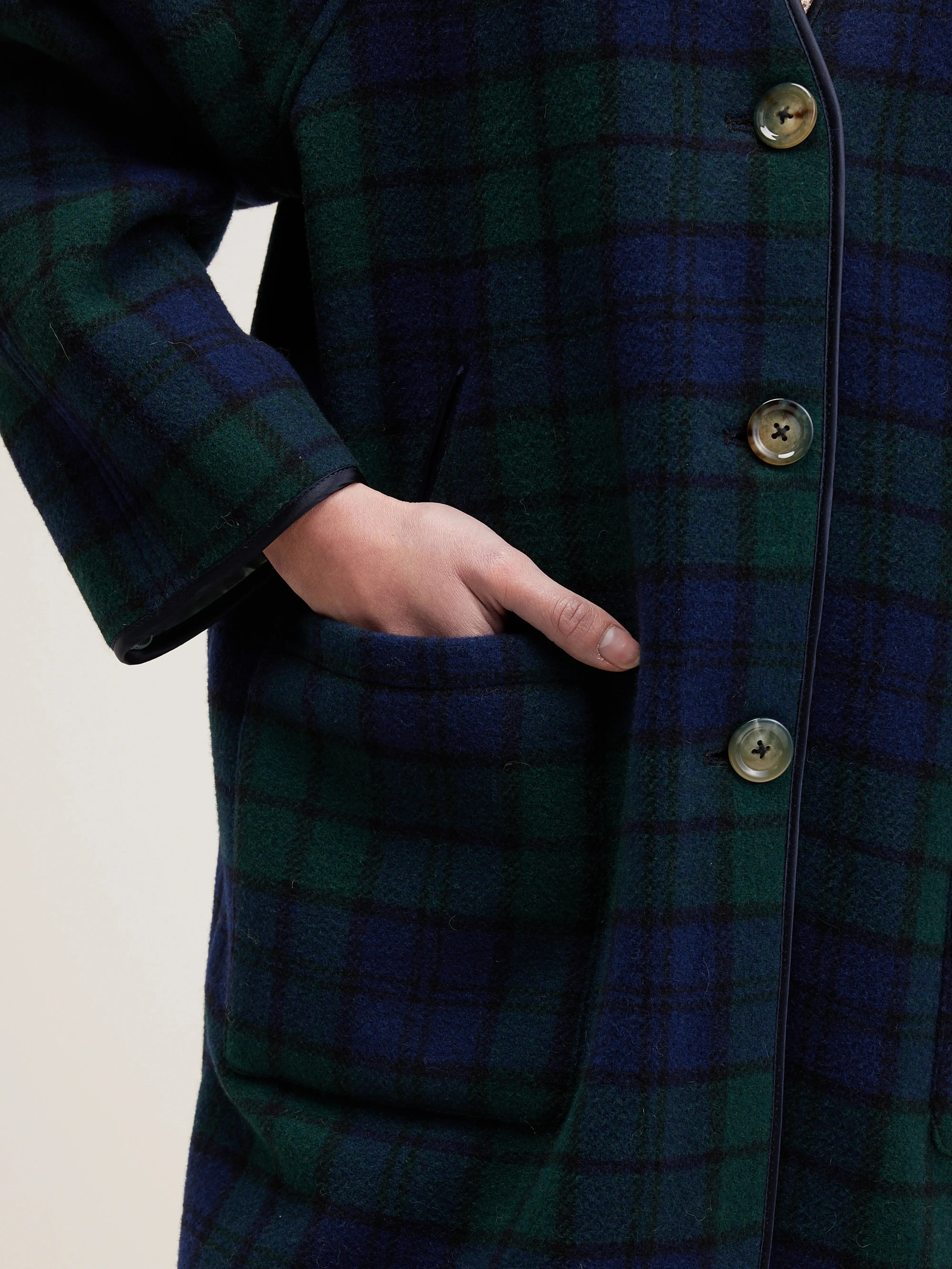 Vendee straight coat (242 / W / CHECK A)