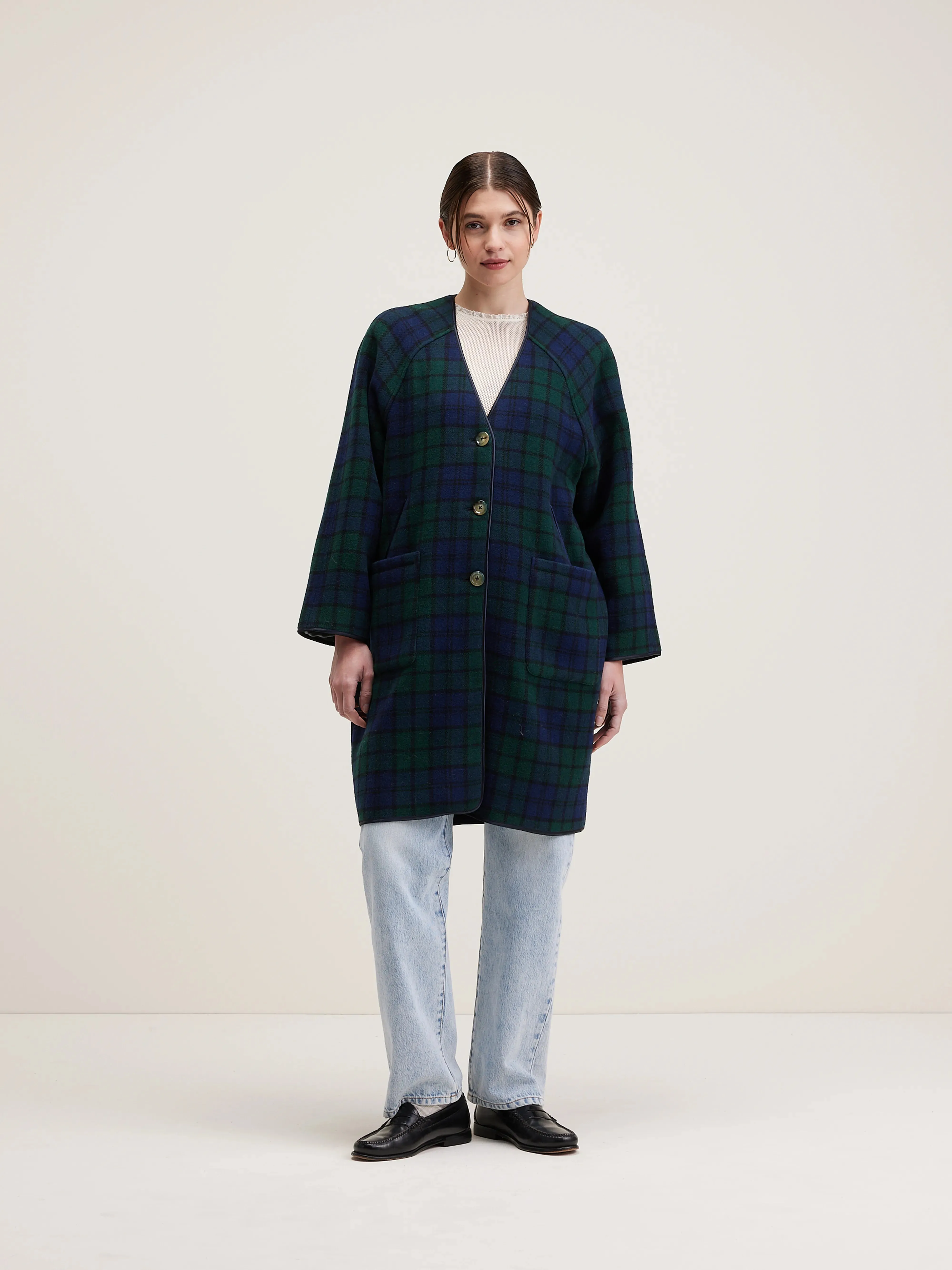 Vendee straight coat (242 / W / CHECK A)