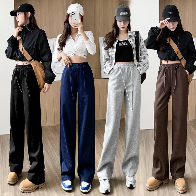 Women's Fall Winter Fashion Drawstring Loose Casual Pants