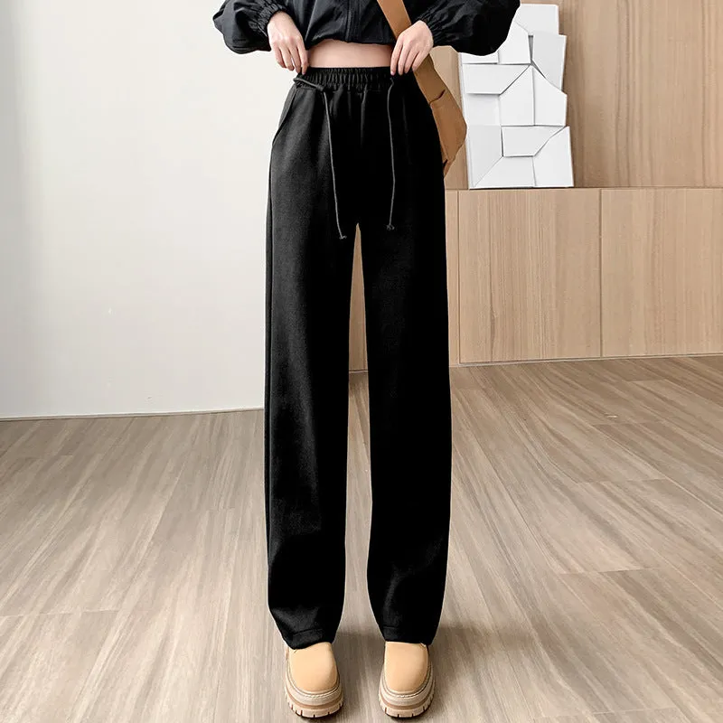 Women's Fall Winter Fashion Drawstring Loose Casual Pants