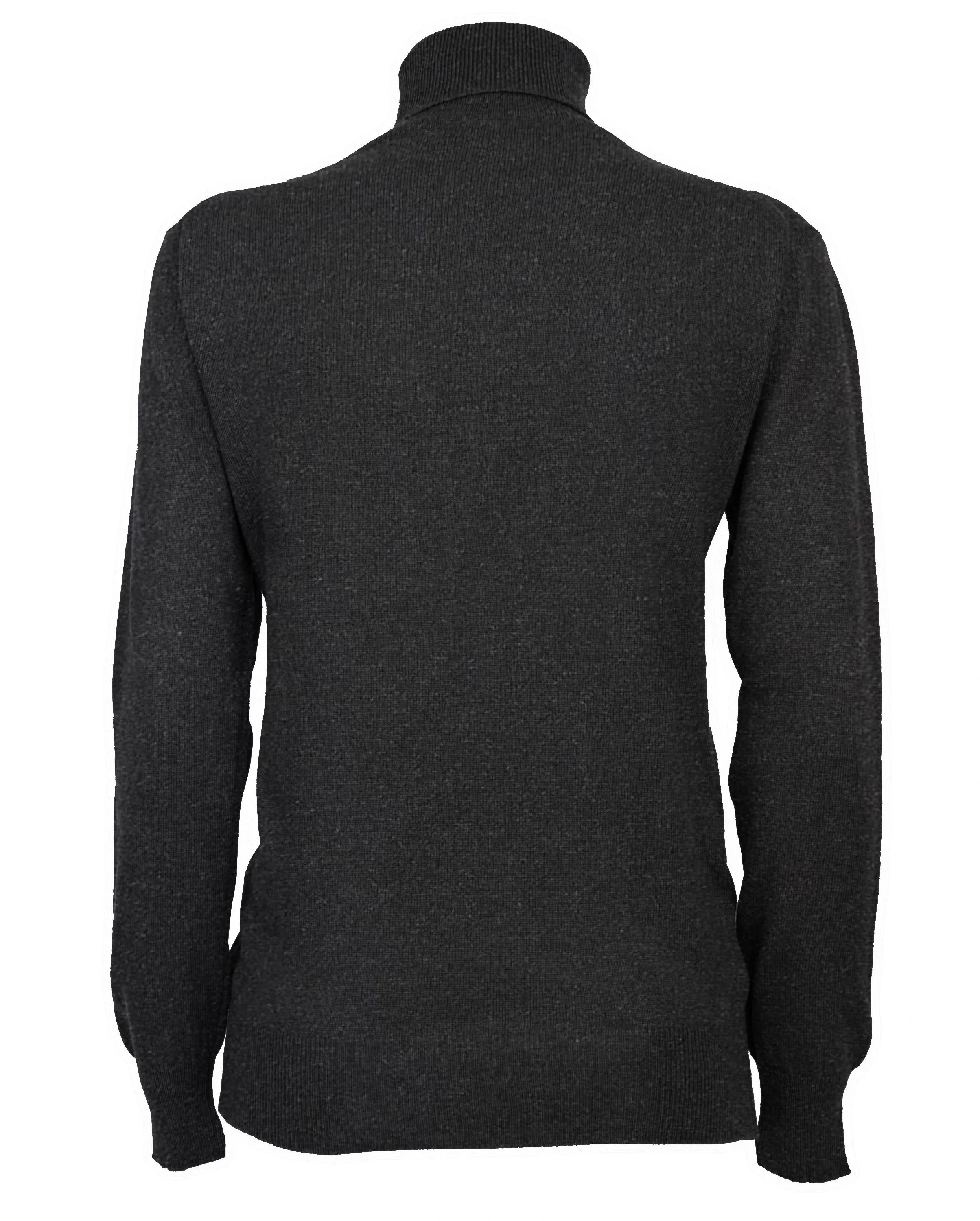 Women's Pure Cashmere Turtleneck Sweater Charcoal