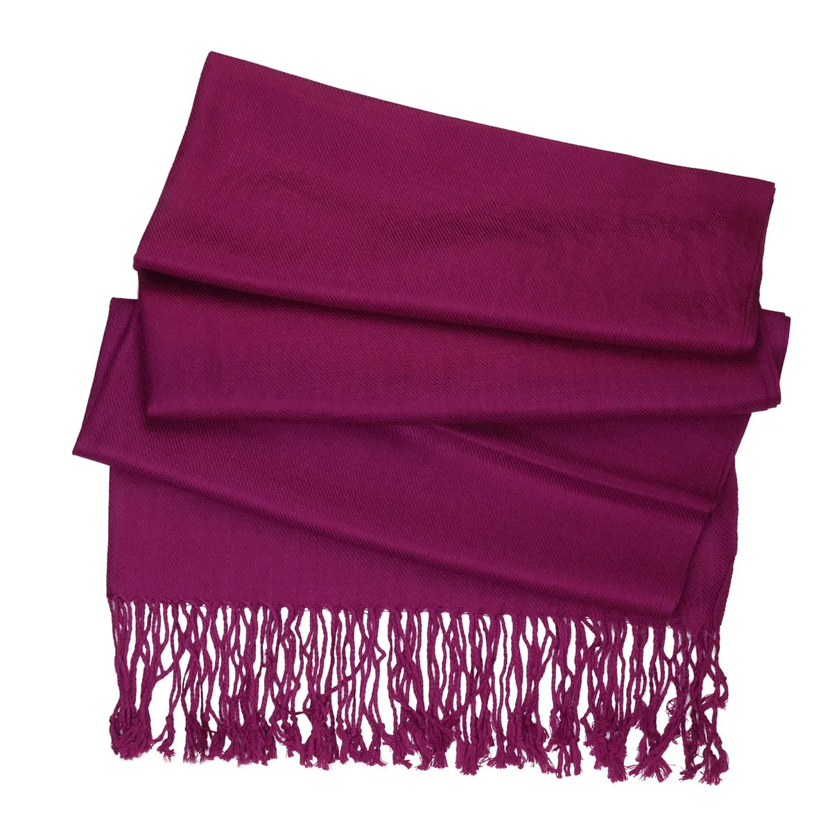 Women's Soft Solid Color Pashmina Shawl Wrap Scarf - Plum