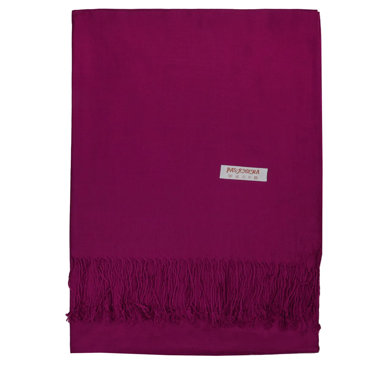 Women's Soft Solid Color Pashmina Shawl Wrap Scarf - Plum