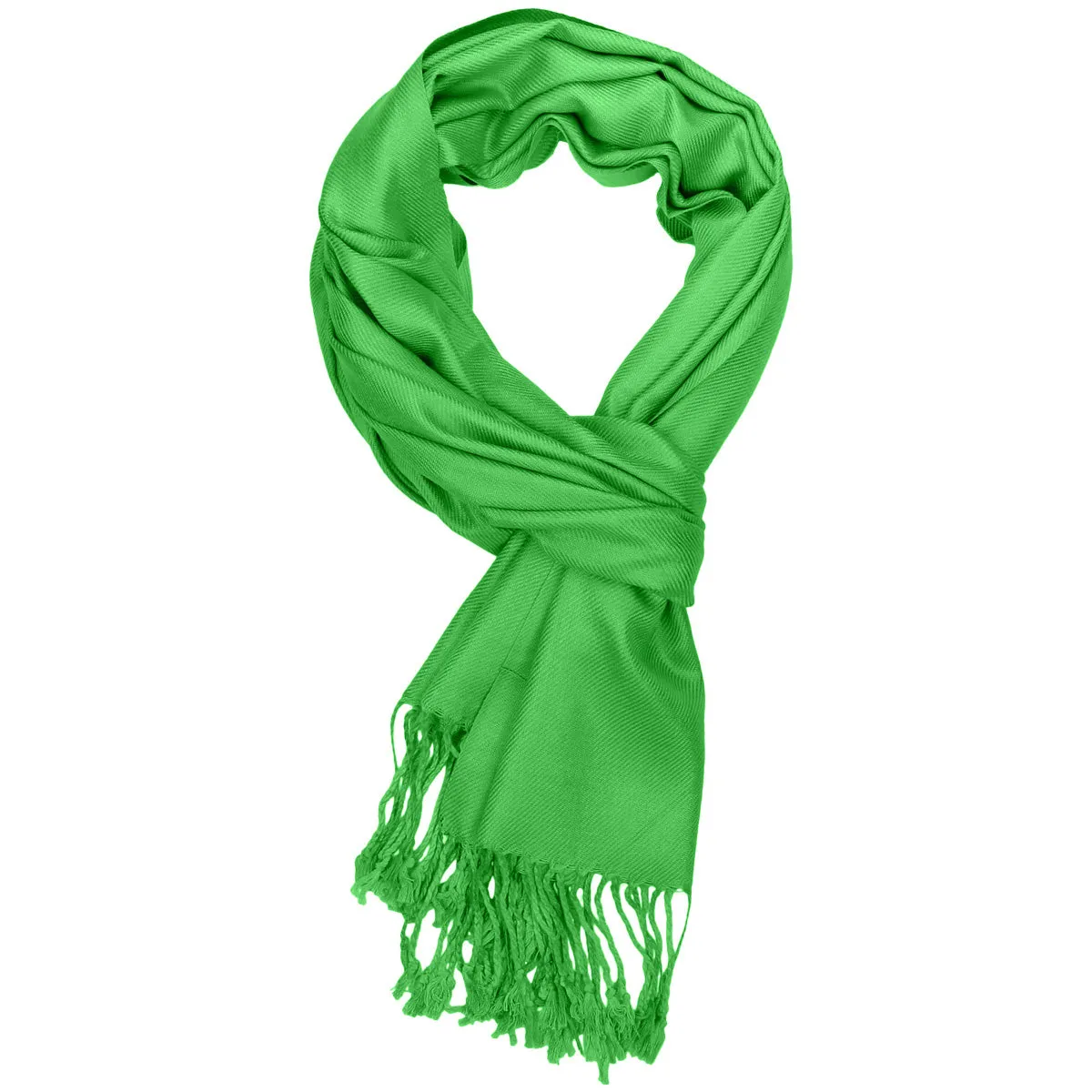 Women's Soft Solid Color Pashmina Shawl Wrap Scarf - Spring Apple Green