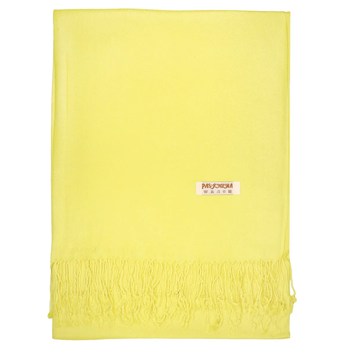 Women's Soft Solid Color Pashmina Shawl Wrap Scarf - Yellow