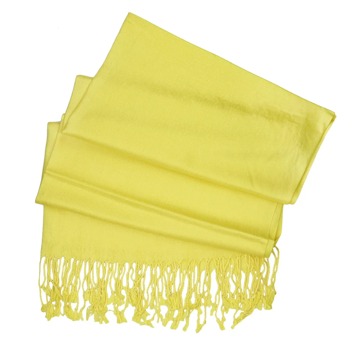 Women's Soft Solid Color Pashmina Shawl Wrap Scarf - Yellow