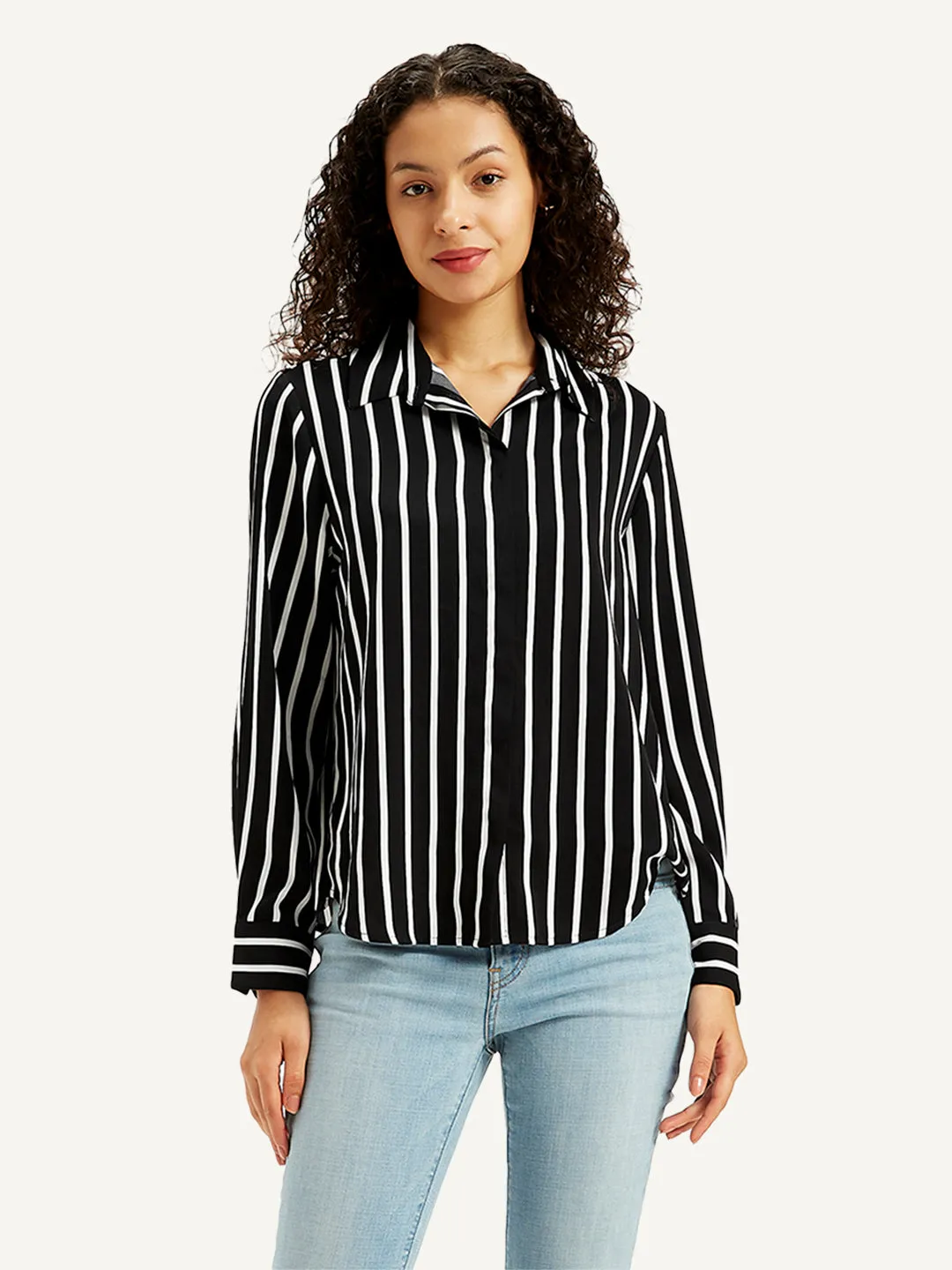 Women's Striped Regular Fit Shirt