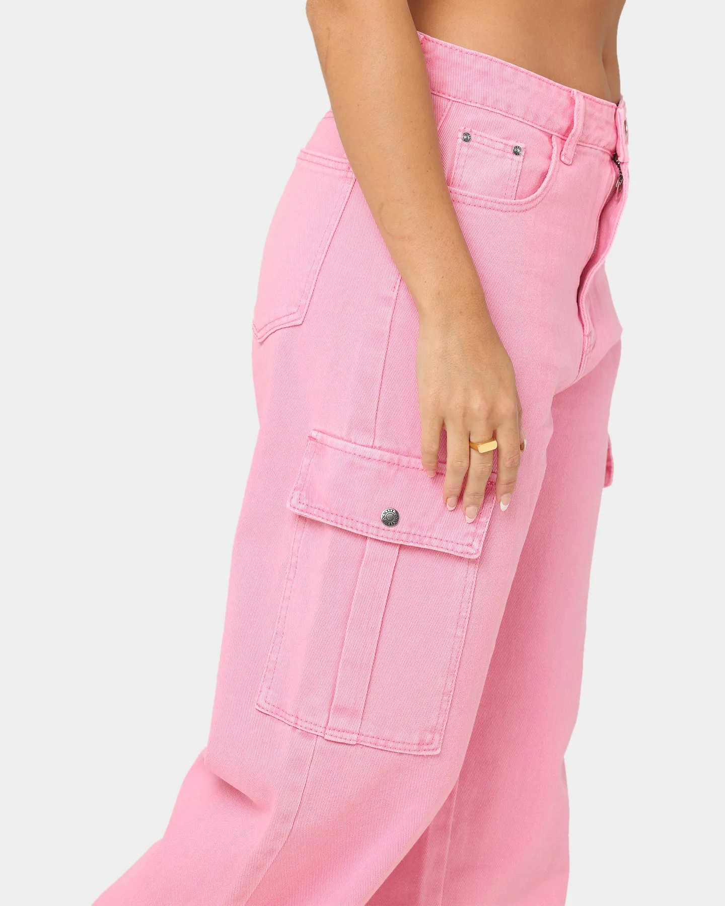 XXIII Women's Harika Cargo Pants Washed Pink