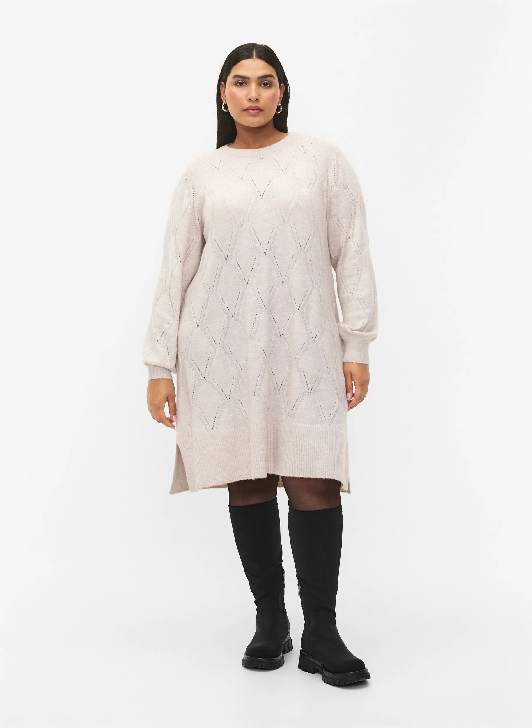 Zizzi Ziggi Beige Dress